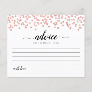 Advice for the Mum-to-be Card Baby Shower party
