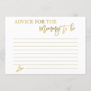 Advice for the mum to be invitation