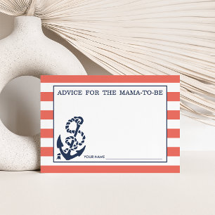 Advice for the Mum to Be   Red Nautical Stripe