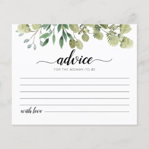 Advice for the mummy-to-be Card Baby Shower party