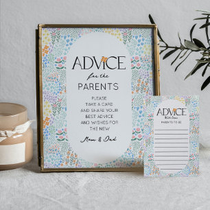 Advice for the Parents Sign Baby Shower Decor