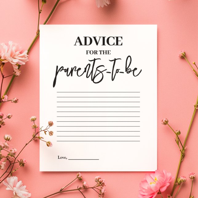 Advice for the Parents to be Baby Shower Game (Creator Uploaded)