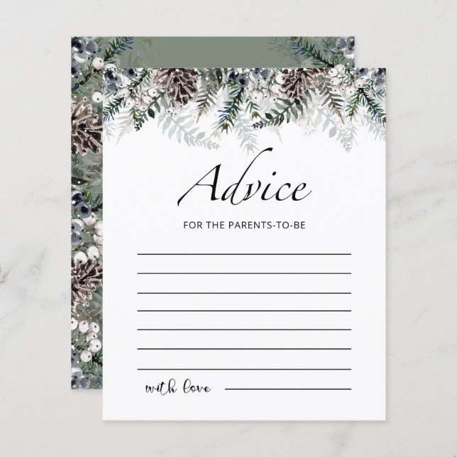 Advice for the parents to be card (Front/Back)