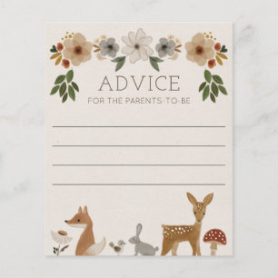 Advice for the Parents Woodland Baby Shower Game