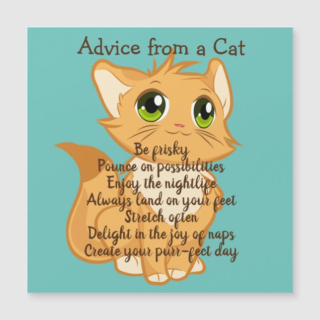 Advice from a Cat Magnetic Card (Front)