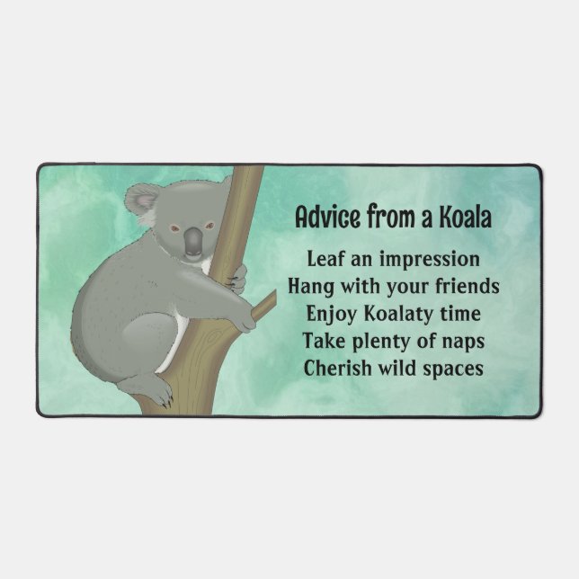 Advice from a Koala Design Desk Mat (Front)