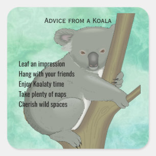 Advice from a Koala Design Sticker