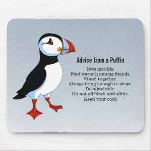 Advice from a Puffin Design Mouse Mat