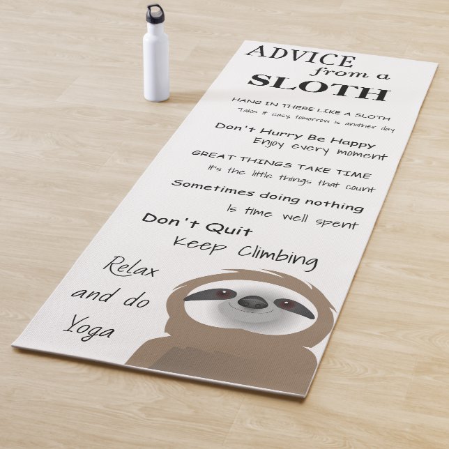 Advice from a Sloth Yoga Mat (In Situ)