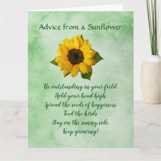 Advice from a Sunflower Design Greeting Card