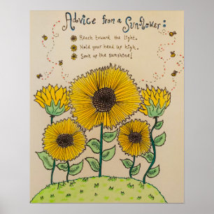 "Advice from a Sunflower" Poster