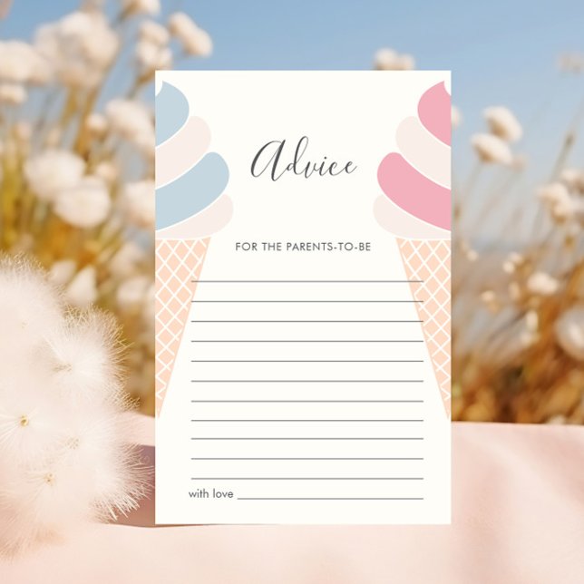 Advice Ice Cream Pastel Colour Gender Reveal (Creator Uploaded)