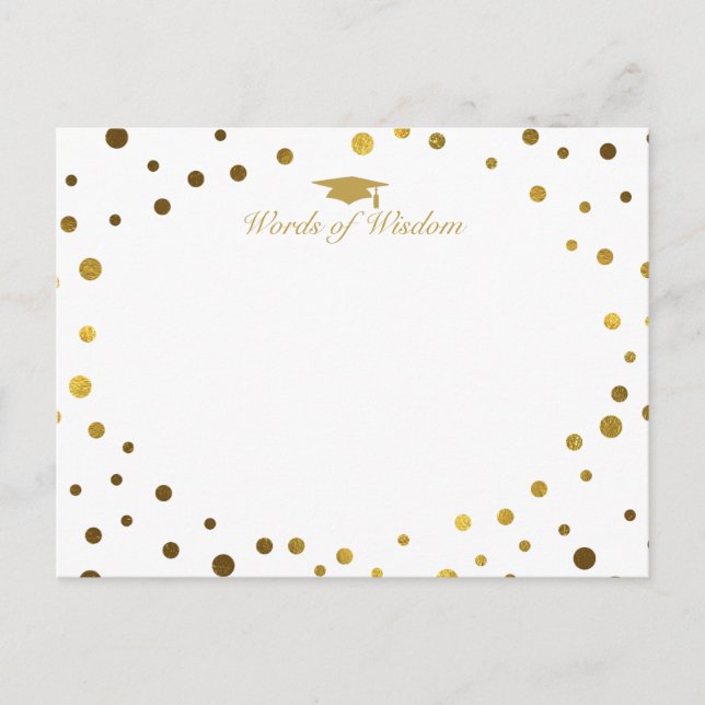 advice note words of wisdom for graduate card (Front)