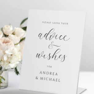 Advice Sign for Elegant Wedding