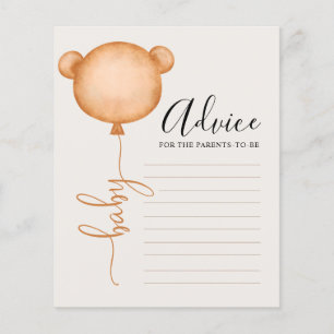 Advice to Parent Beary Cute Baby Shower Game