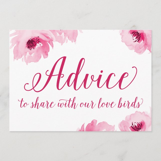Advice to Share with our Love Birds (Front)
