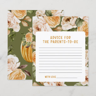 Advice Watercolor Floral Fall Baby Shower Games