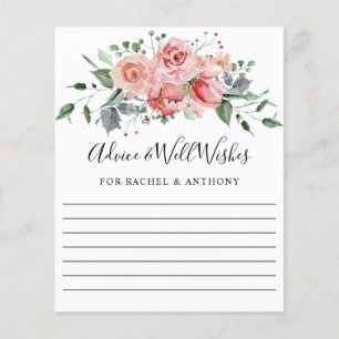 Advice & Well Wishes Blush Pink Rose Spring Floral