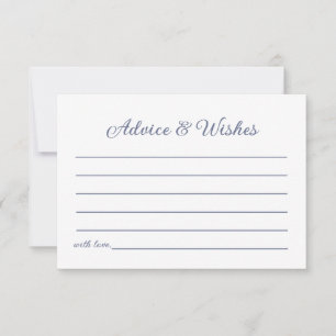Advice & Wishes Blue Fish Sea Couples Shower Card