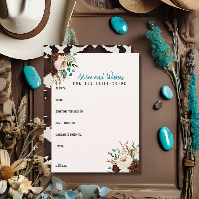 Advice & Wishes  Bridal shower Western Boho  (Advice & Wishes Bridal shower Western Boho)
