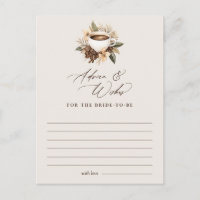 Advice & Wishes Floral Coffee Bridal Shower Game
