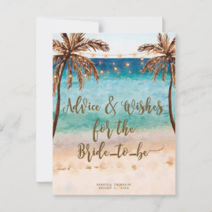 advice & wishes for the bride to be postcards