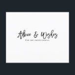 Advice & Wishes Modern Script Wedding Shower Party<br><div class="desc">Customise for any event.</div>