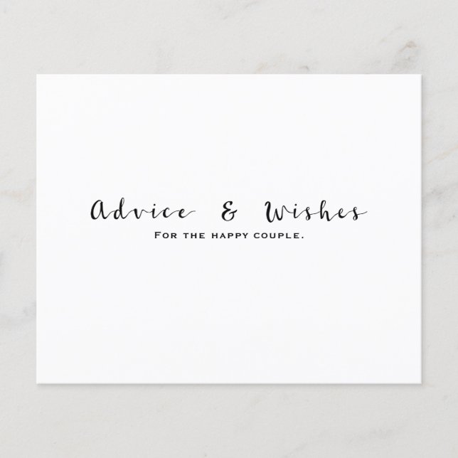 Advice & Wishes Modern Wedding Engagement Shower (Front)