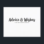 Advice & Wishes Modern Wedding Engagement Shower<br><div class="desc">Customise for any event.</div>
