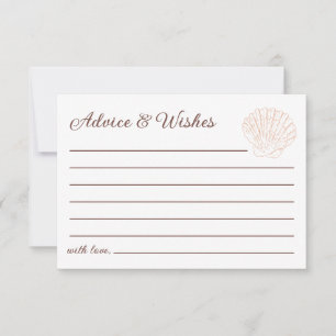 Advice & Wishes Seashell Ocean Baby Shower Card