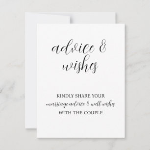 Advice & Wishes Sign Card