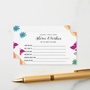 Advice & Wishes to Bride Enclosure Card