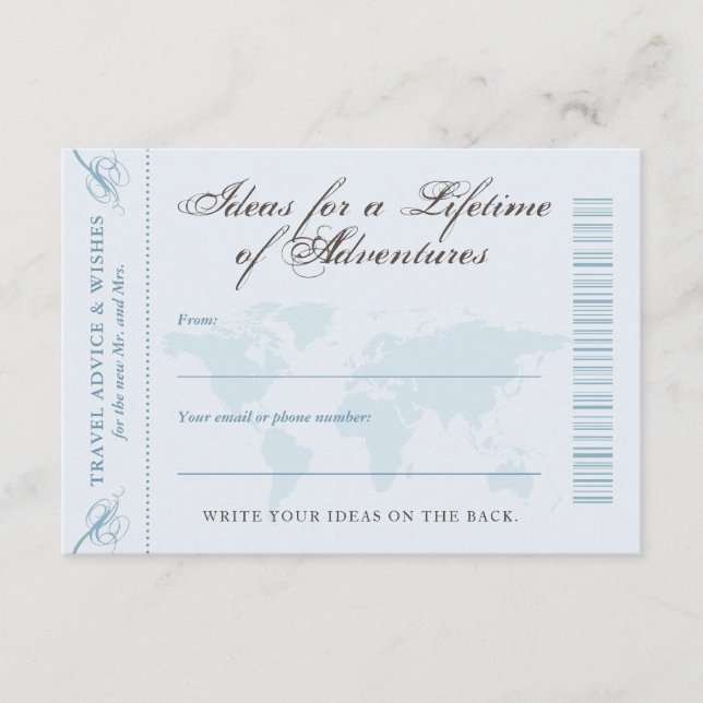 Advice & Wishes Travel Adventure Date Night Card (Front)