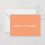 Advice & Wishes Wedding Cards<br><div class="desc">Cards for wedding guests to leave advice and wishes,  change background colour and text to suit your occasion. Place on a table at the reception.</div>