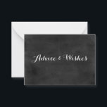 Advice & Wishes Wedding Cards | Chalkboard<br><div class="desc">Cards for wedding guests to leave advice and wishes. Chalkboard background,  change text to suit your occasion. Place on a table at the reception.</div>