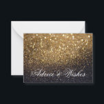 Advice & Wishes Wedding Cards - Gold Lit Nite<br><div class="desc">Glitter Lit Nite Cards for wedding guests to leave advice and wishes,  change background colour and text to suit your occasion. Place on a table at the reception.</div>