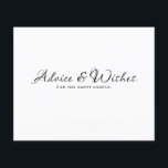 Advice & Wishes Wedding Marriage Engagement Shower<br><div class="desc">Customise for any event.</div>