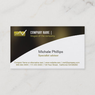 ADVISER IN STOCK MARKET VALUES BLACK ELEGANT BUSINESS CARD