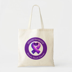 Advocate. Educate. Empower. Epilepsy Awareness Tote Bag