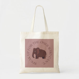 advocate for animal rights tote bag (elephant)