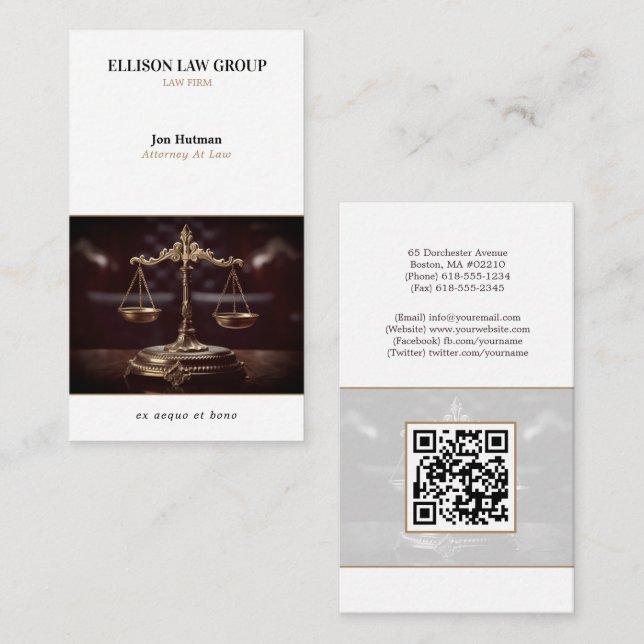 Advocate | Lawyer Business Card (Front/Back)