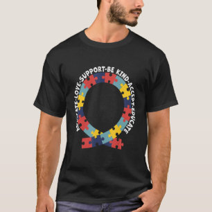 Advocate Love Support Accept Be Kind Autism Awaren T-Shirt