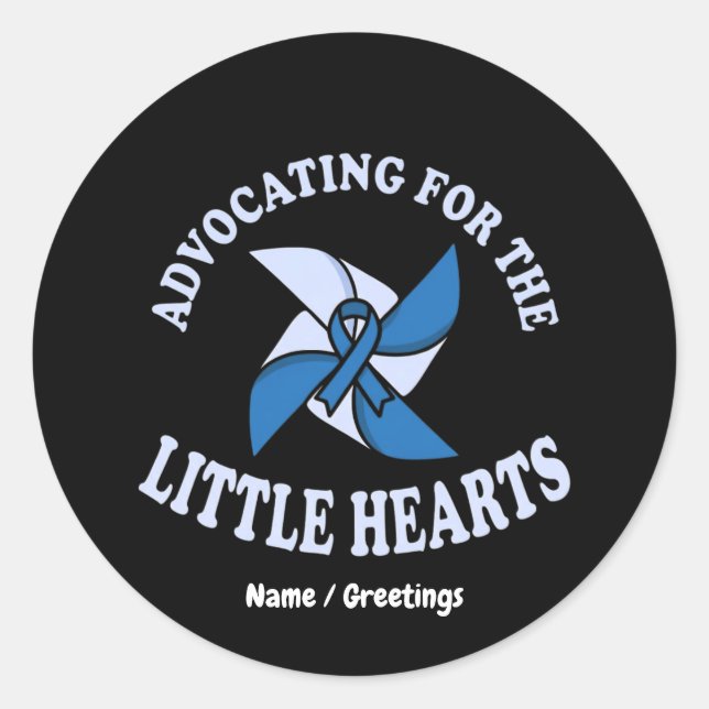 Advocating for Little Hearts Child Abuse Preventio Classic Round Sticker (Front)