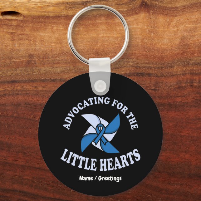 Advocating for Little Hearts Child Abuse Preventio Key Ring (Front)