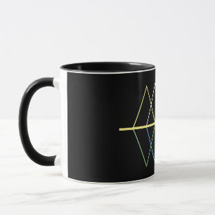 AE2 Abstract design on black mug 