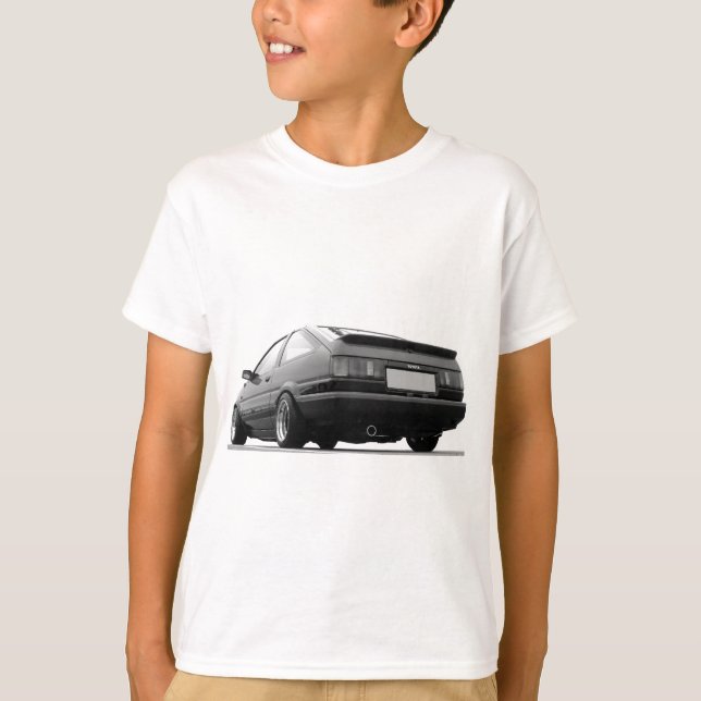 AE86 Black & White T-Shirt (Front)