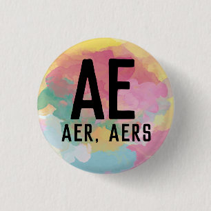 Ae Aer Aers Pronouns Button