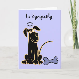 AE- Black Dog Pet Sympathy Card