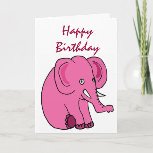 AE- Funny Elephant Birthday Card