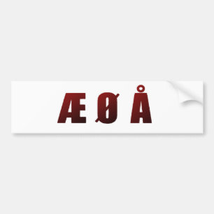 Æ Ø Å BUMPER STICKER